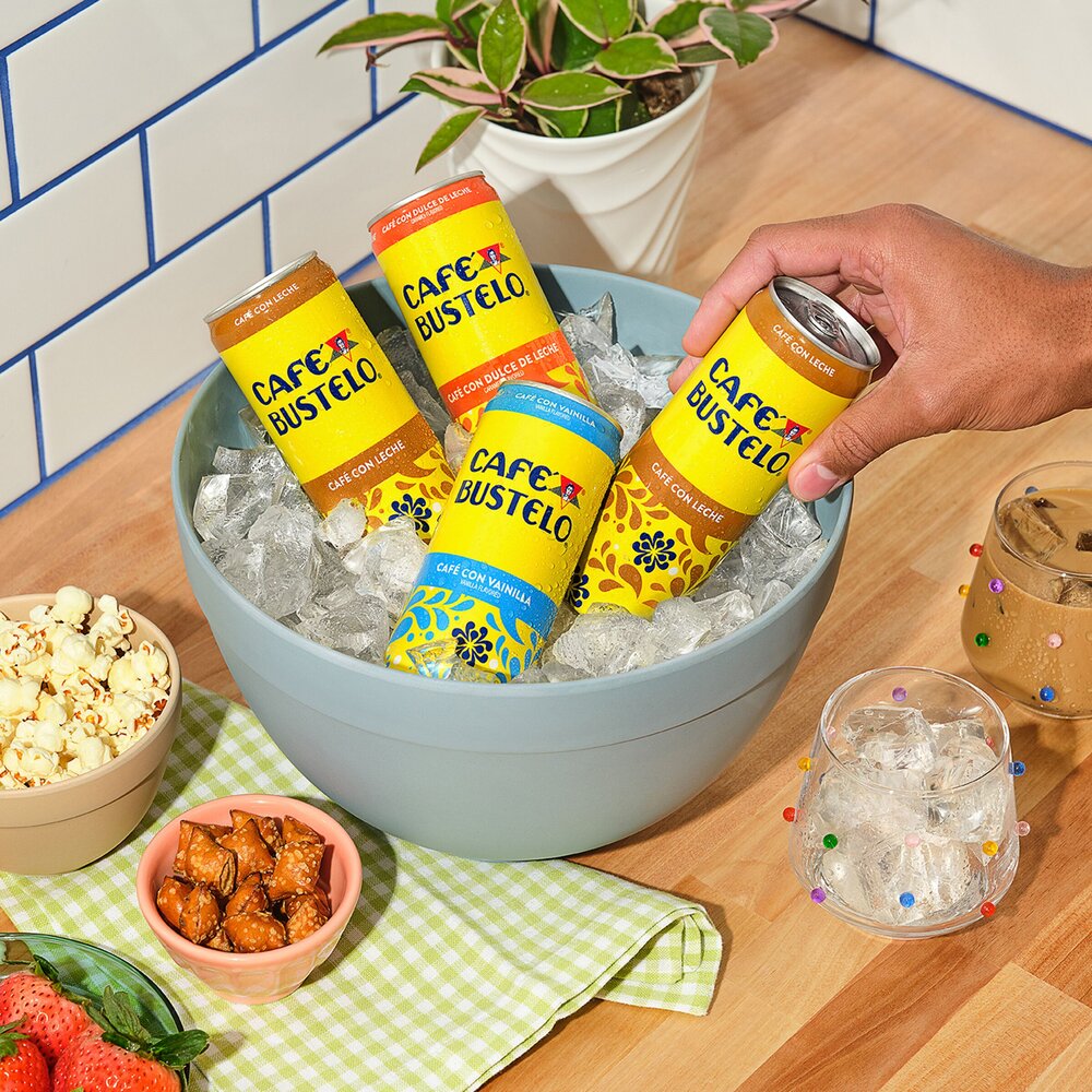 Café Bustelo 11 Fluid Ounce Café Con Leche Single Serve Ready to Drink Coffee Beverage 12 Count Case