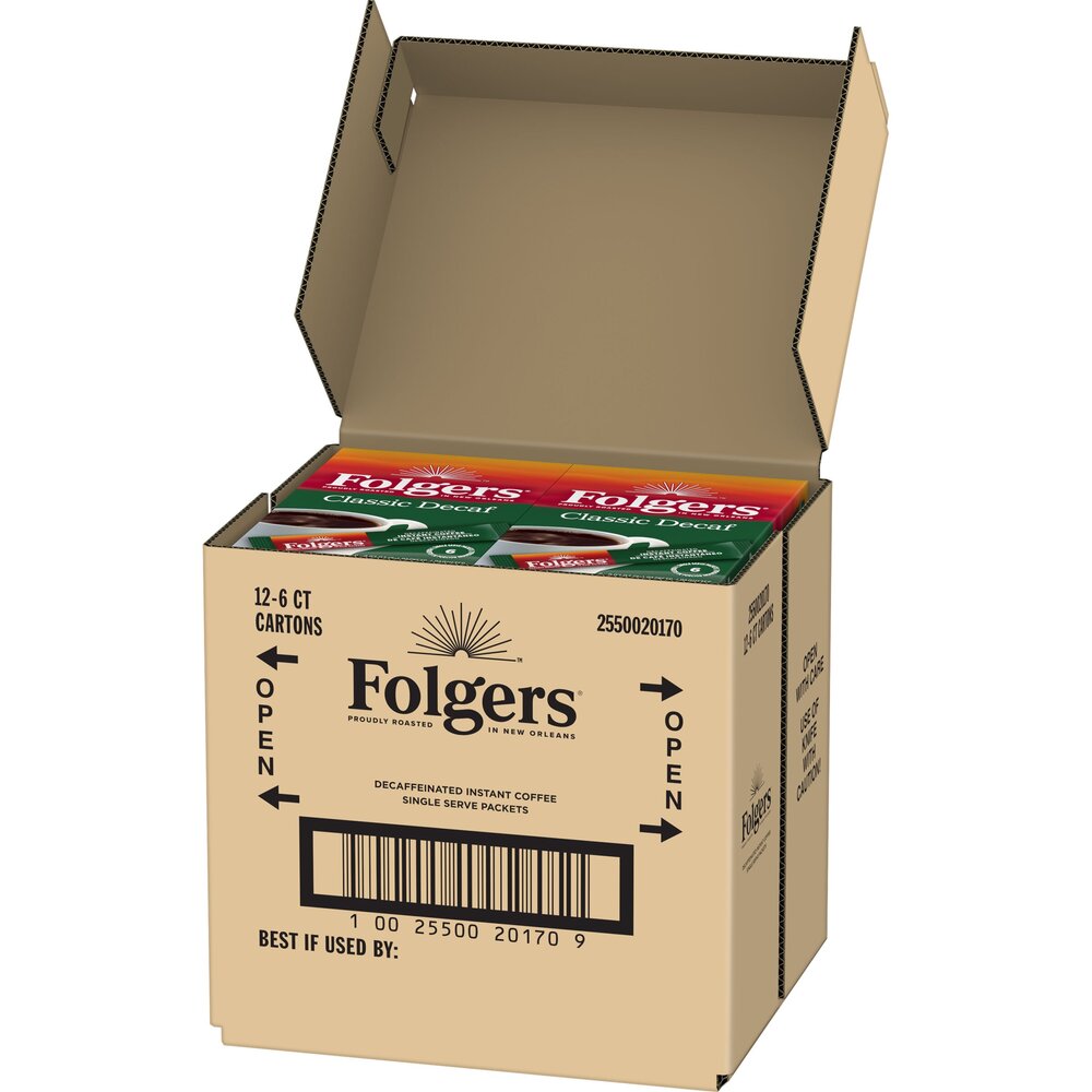 Folgers 0.42 Ounce Decaffeinated Instant 6 Packets