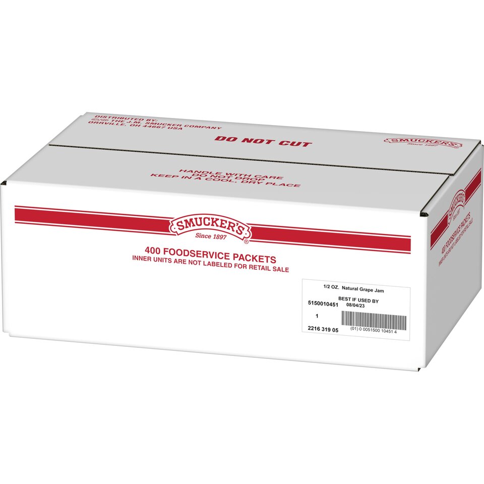 Smucker 1/2 Ounce Natural Concord Grape Jam Packet