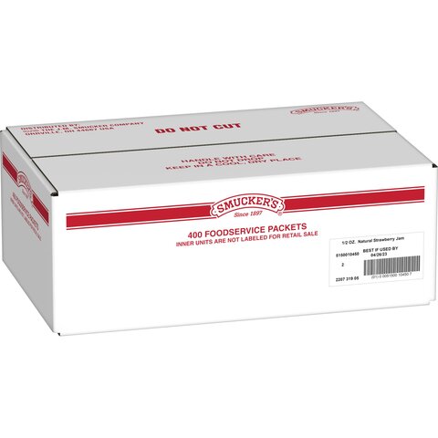 Smucker's 1/2 Ounce Natural Strawberry Jam Packet