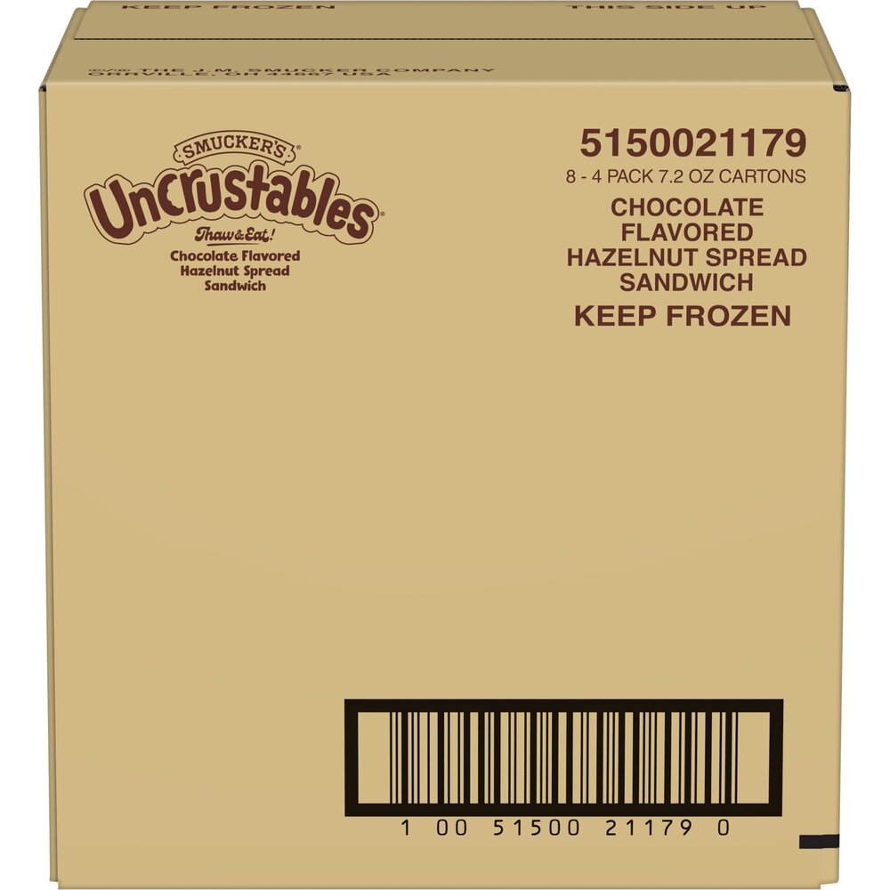 Smucker's 1.8 Ounce Uncrustables Chocolate Hazelnut 4 Pack 8 Count Case