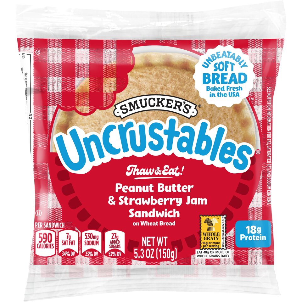 Smucker's 5.3 Ounce Uncrustable Peanut Butter And Strawberry ...